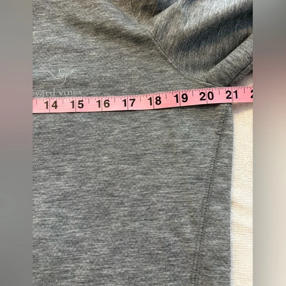 Vineyard Vines Performance Grey Drawstring Hoodie Pullover Sweatshirt Top Large - Picture 10 of 12